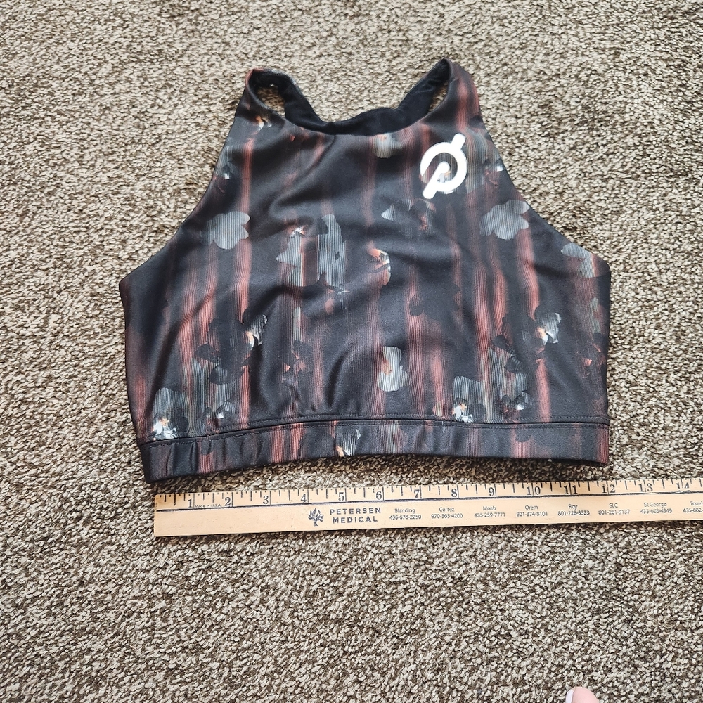 Peloton Show Up Floral High Neck Bra Size Medium - Picture 6 of 7